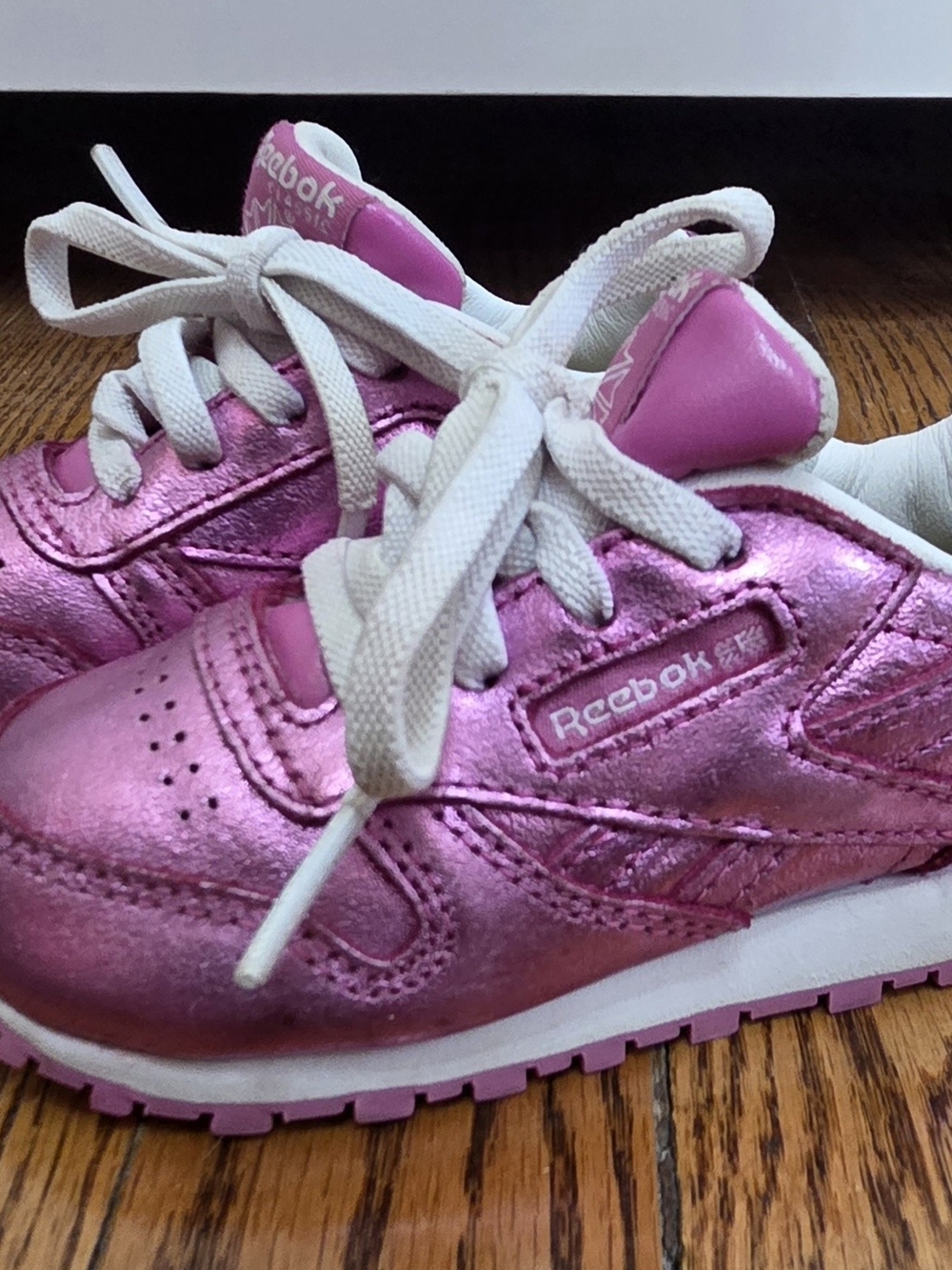 Reebok Kids Shiny Pink Metallic Trainer